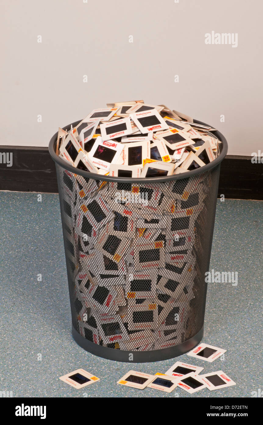 Masse der alten 35mm Kodachrome Dias Stockfoto