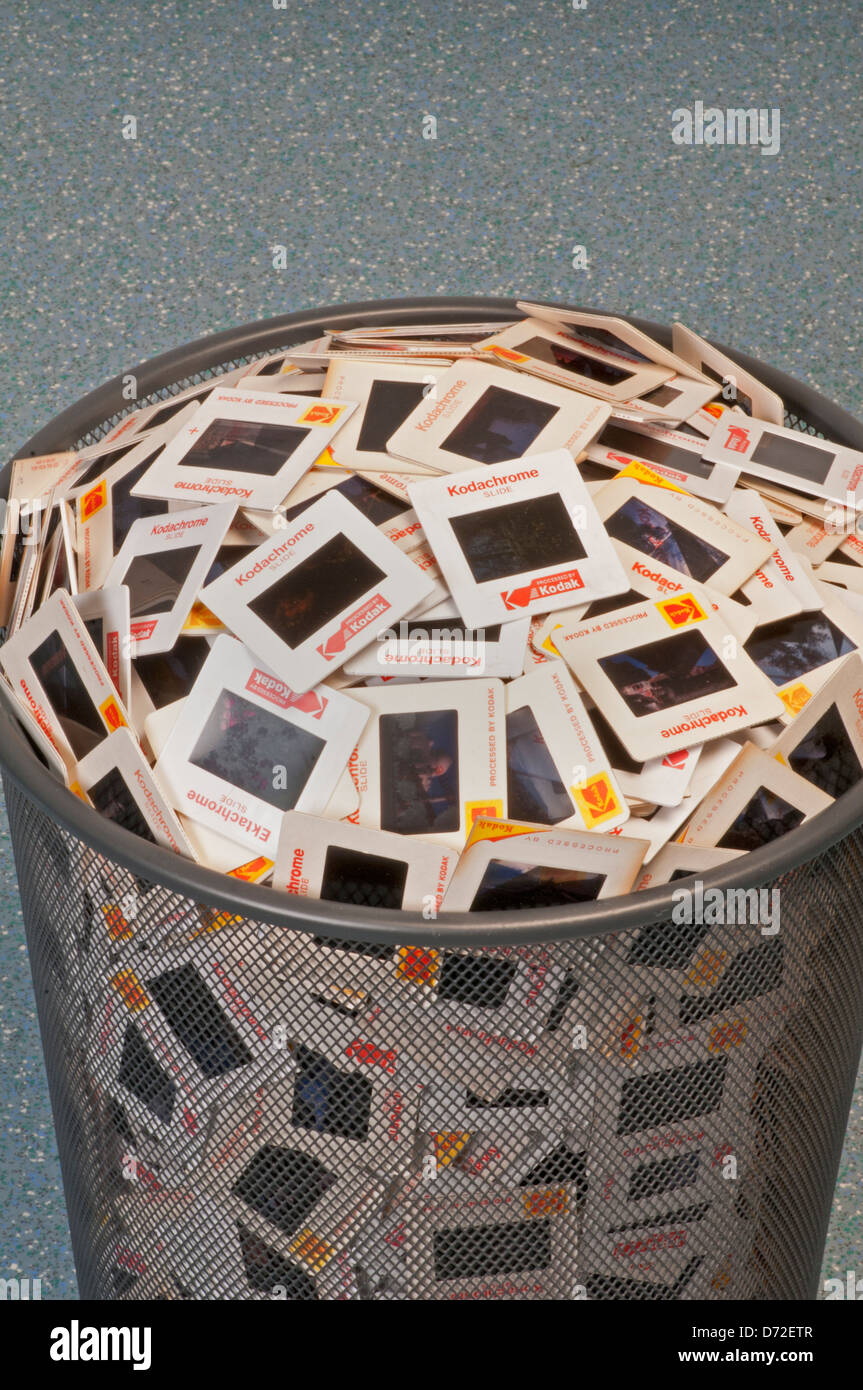 Masse der alten 35mm Kodachrome Dias Stockfoto