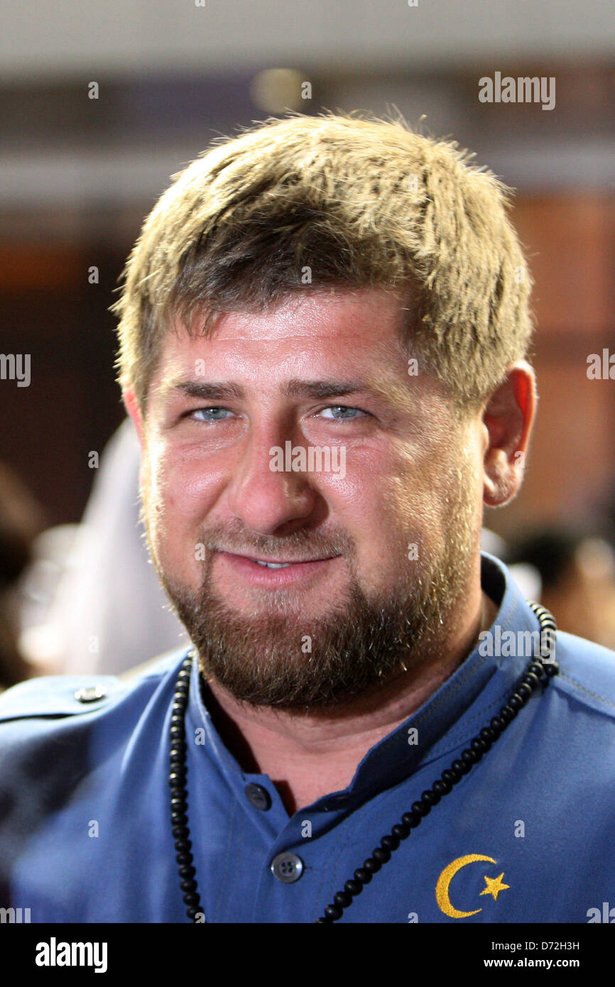 Dubai, Vereinigte Arabische Emirate, Achmatowitsch Ramsan Kadyrow, Präsident der tschetschenischen Republik Stockfoto