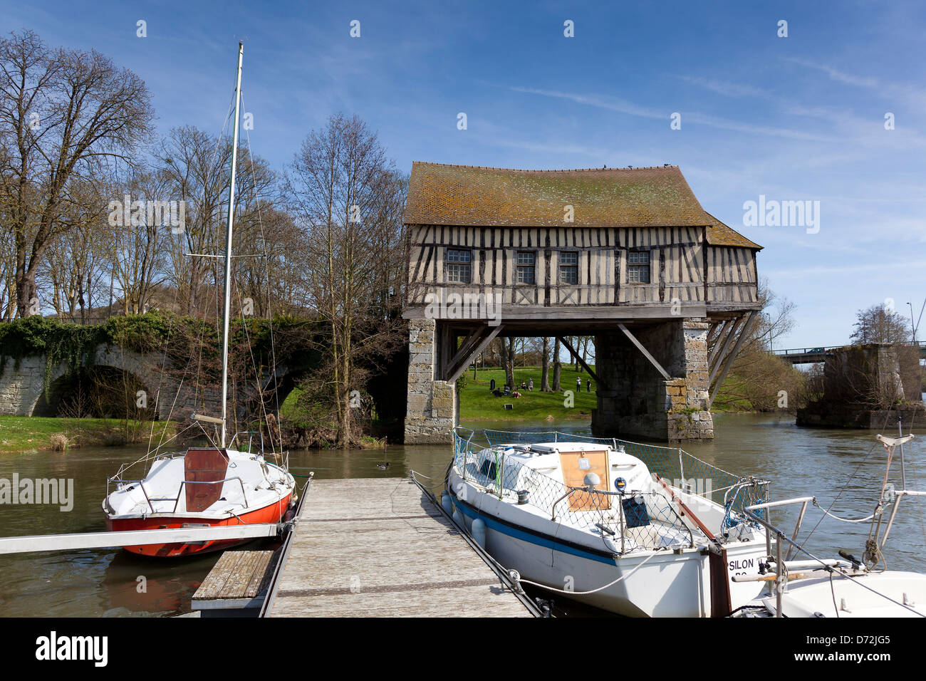 Ansicht von Vernon, Haute Normandie, Frankreich Stockfoto