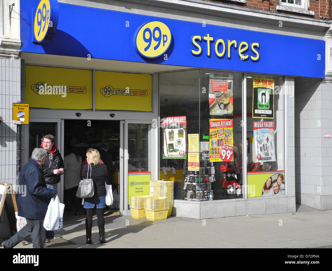 99p 99 Pence Shop Shop poundshop Stockfoto