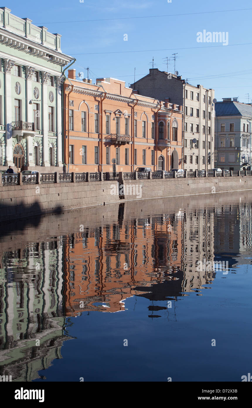 Moyka River, St. Petersburg, Russland. Stockfoto