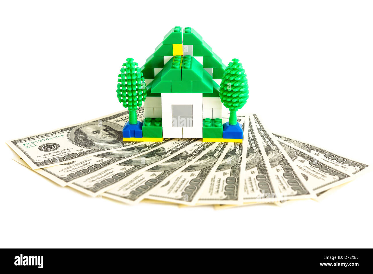 Geld für Haus, Anlagekonzept Stockfoto