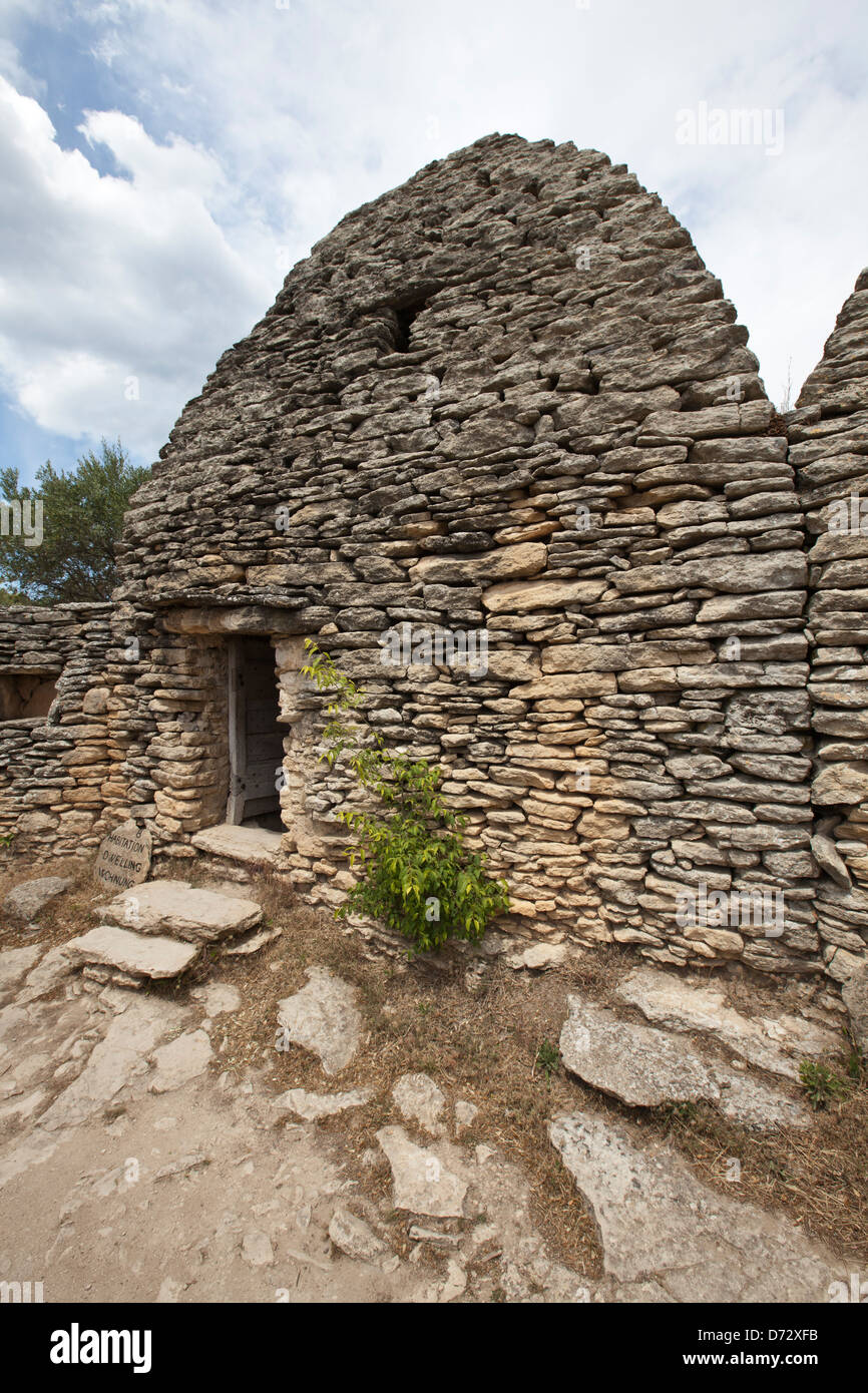 Gordes, Frankreich, Steinhuetten der Open Air Museum-Le Village des Bories- Stockfoto