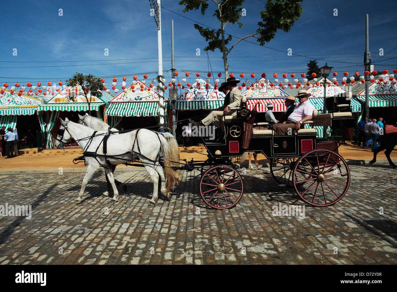 Feria de Abril, Sevilla, Spanien. Stockfoto