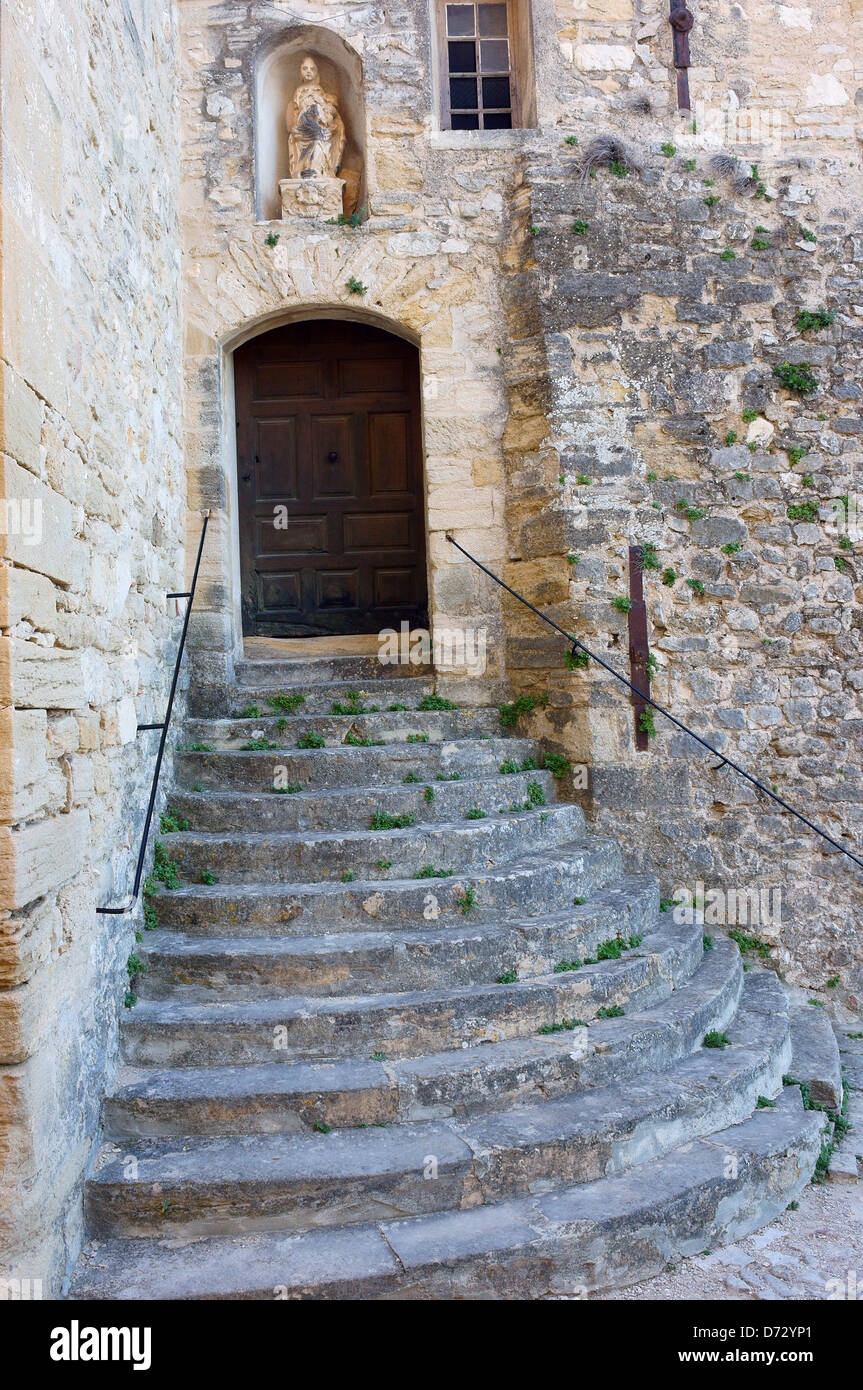 Alte Steintreppe Provence Frankreich Stockfoto