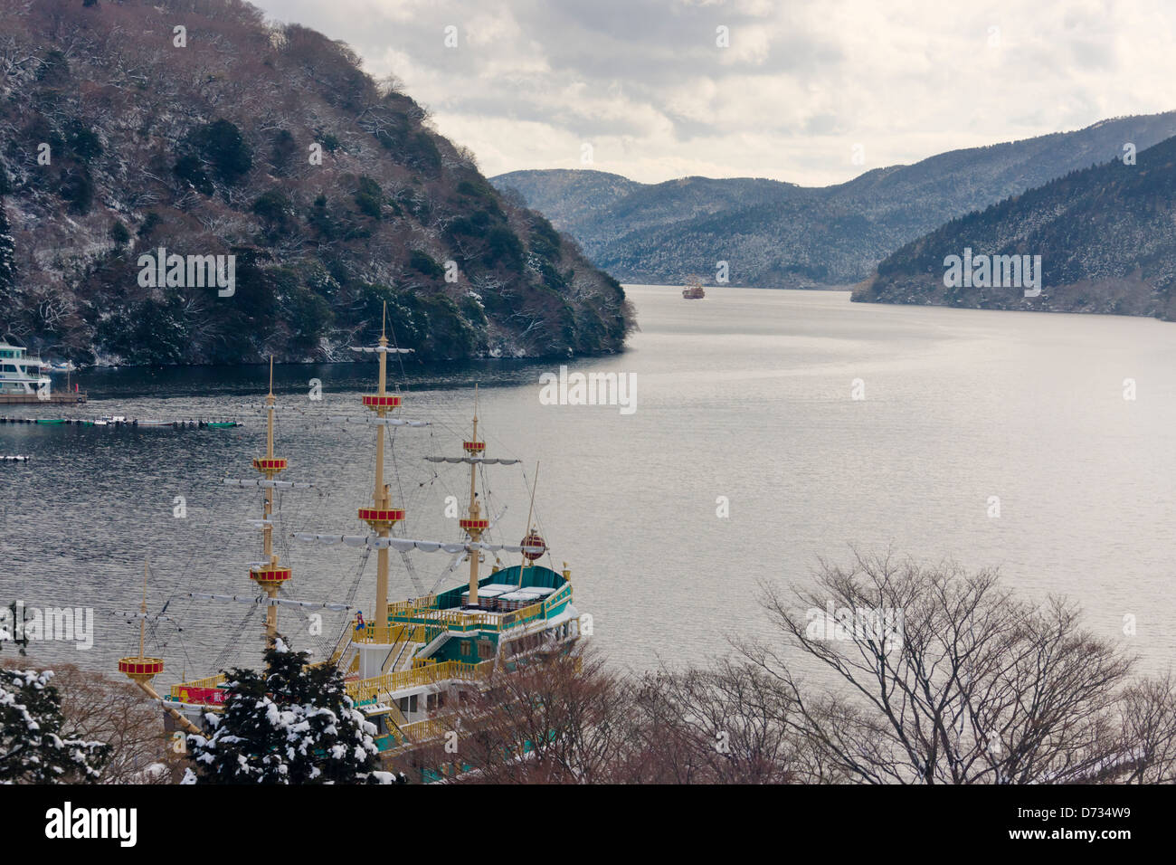 Piratenschiff auf See Ashi, Hakone, Präfektur Kanagawa, Japan Stockfoto