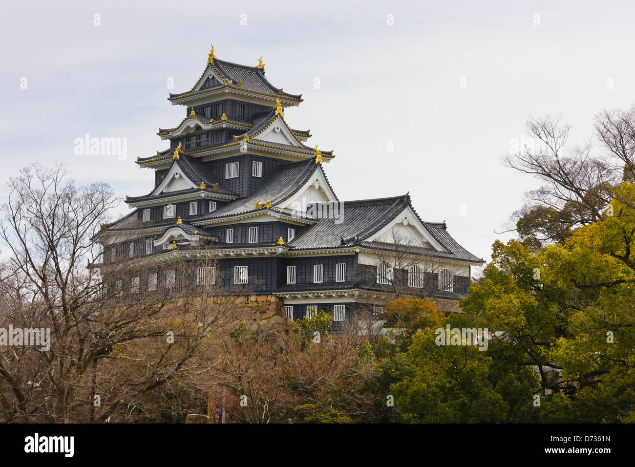 Burg Okayama, Okayama, Japan Stockfoto