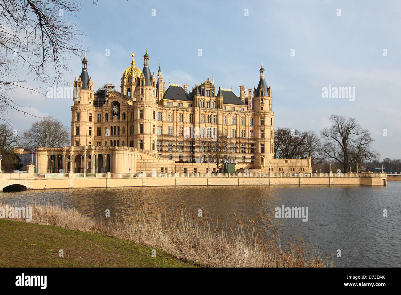 Schweriner Schloss in Schwerin, Mecklenburg-Vorpommern, Deutschland. Stockfoto