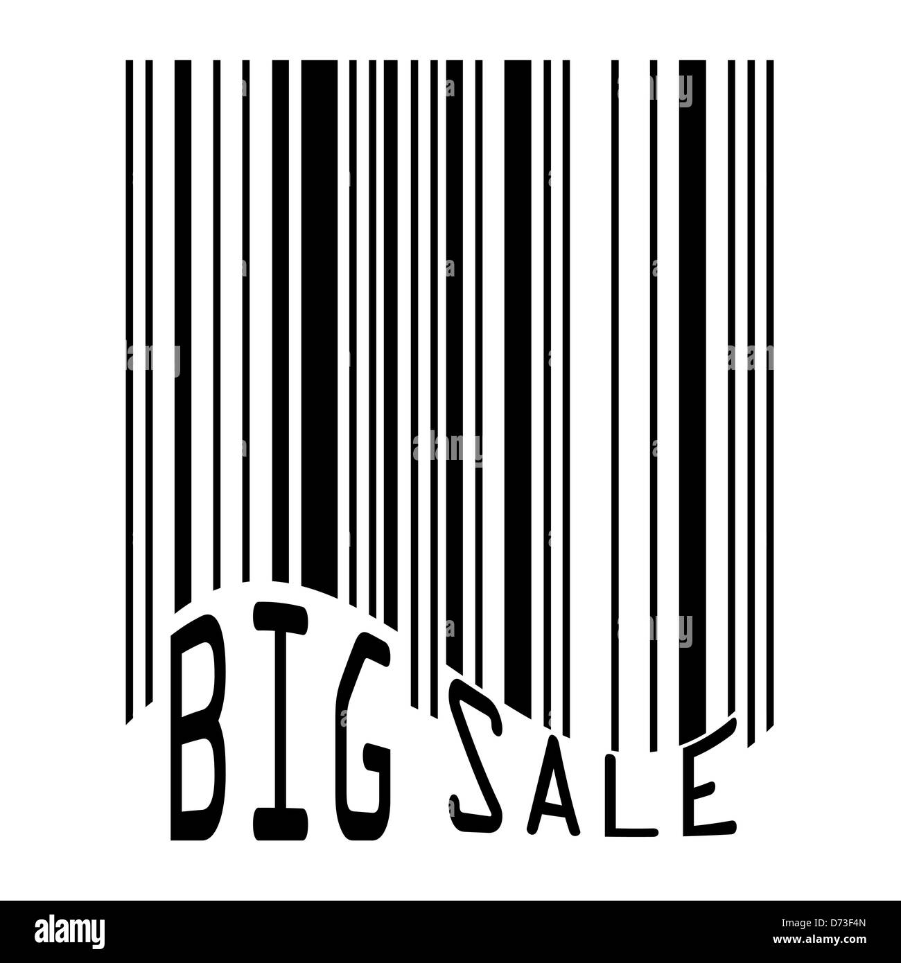 Big Sale Barcodes aller Daten ist fiktiv Stockfoto