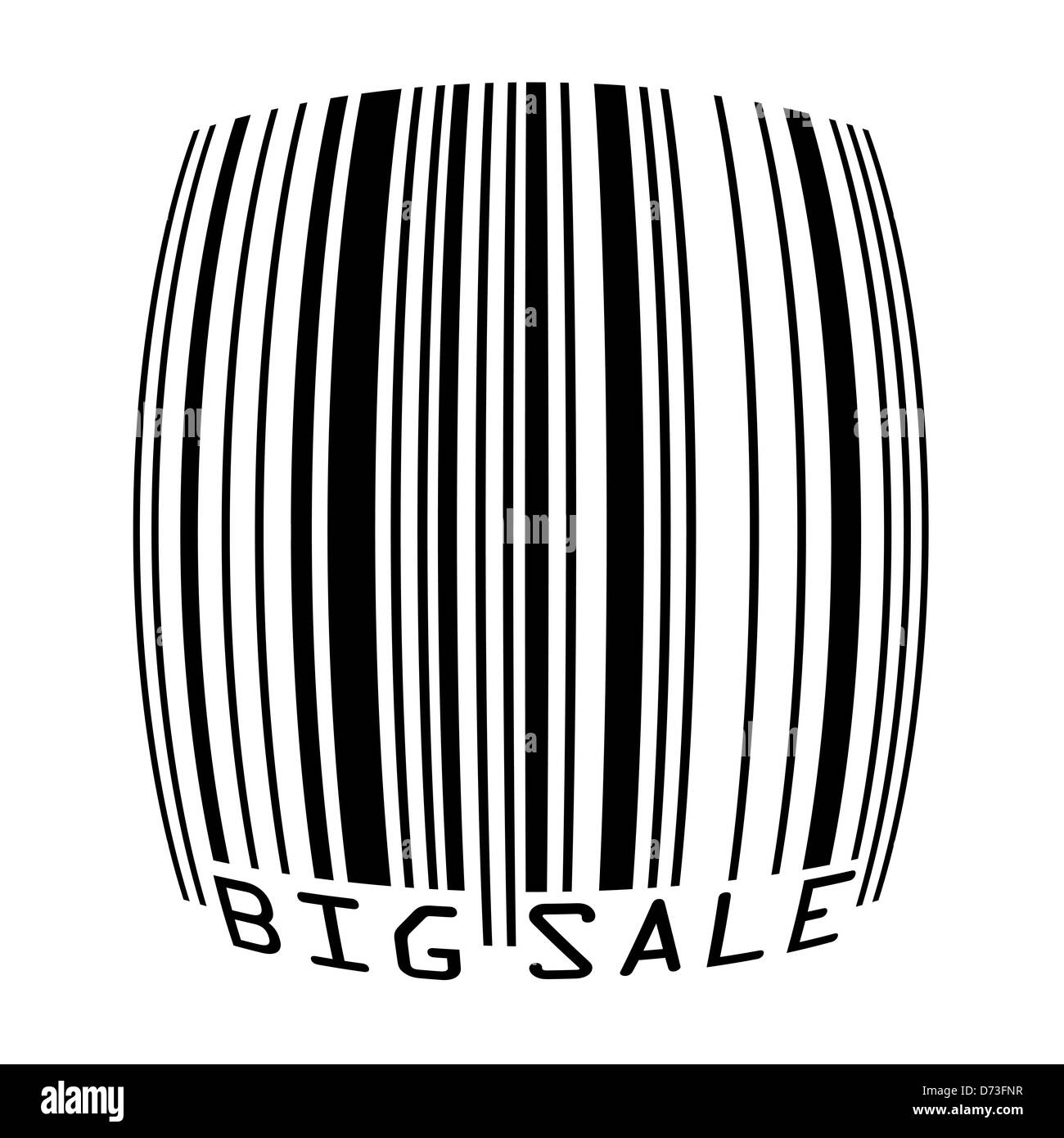 Big Sale Barcodes aller Daten ist fiktiv Stockfoto
