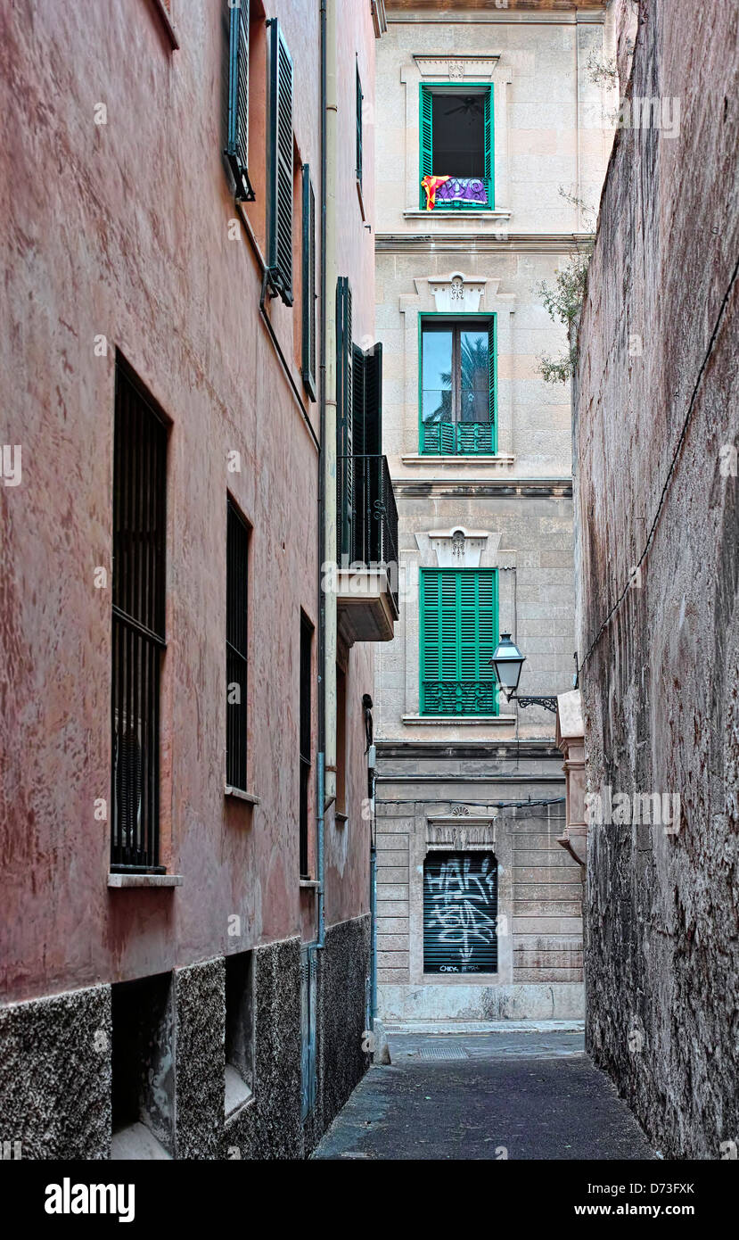Gasse in der Altstadt von Palma Stockfoto