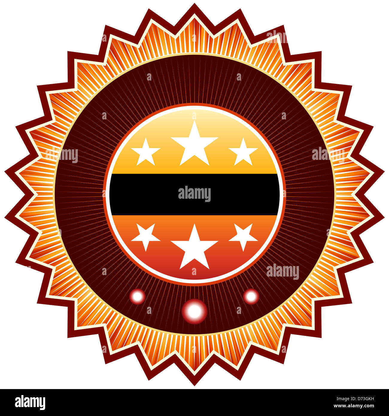 Zufriedenheit garantiert, Label oder Zeichen Stockfoto