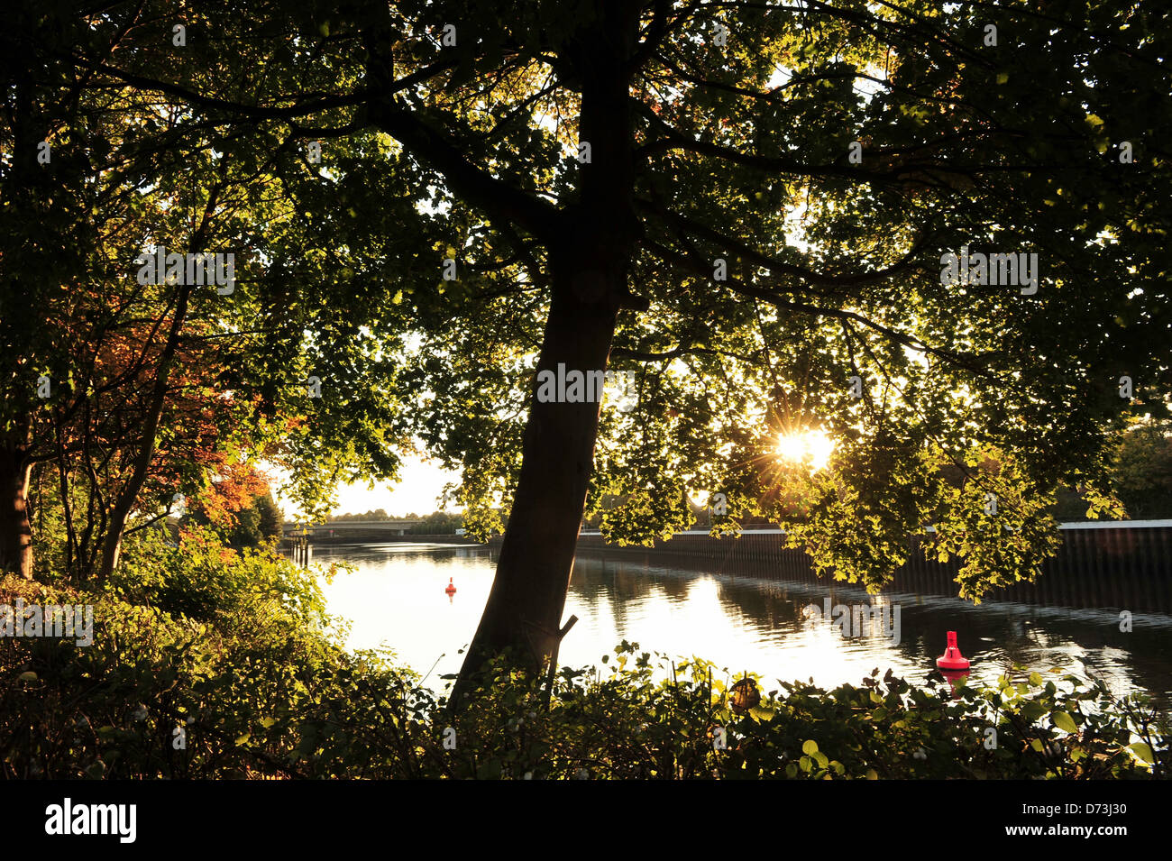 Oldenburg, Deutschland, Herbst in Oldenburg Kuestenkanal Stockfoto