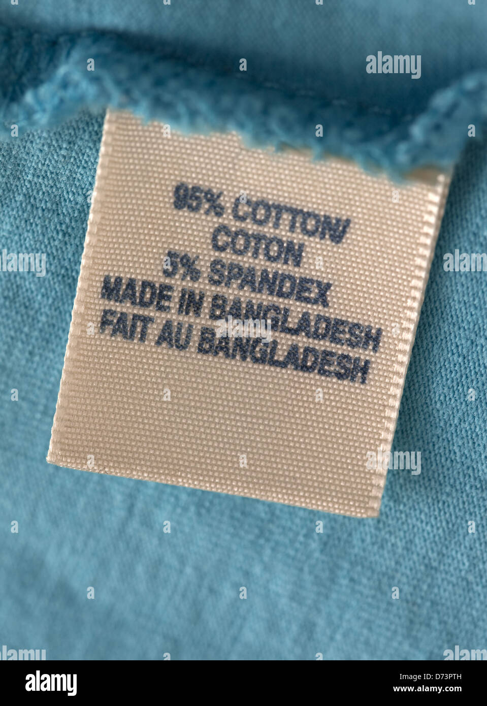 Kleidungsstück Tag, machte in Bangladesch Stockfoto