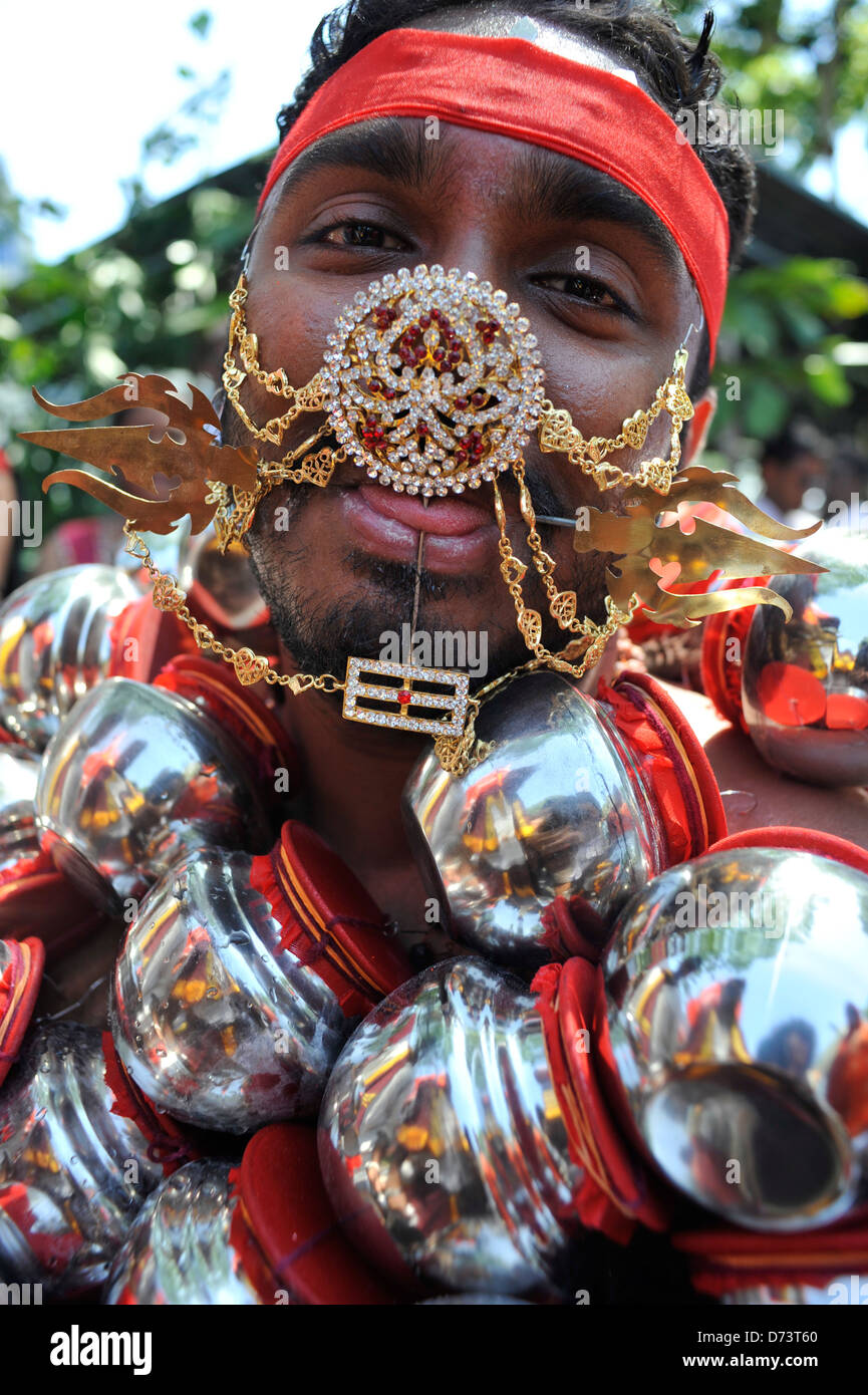 Kavadi auf dem Thaipusam-festival Stockfoto