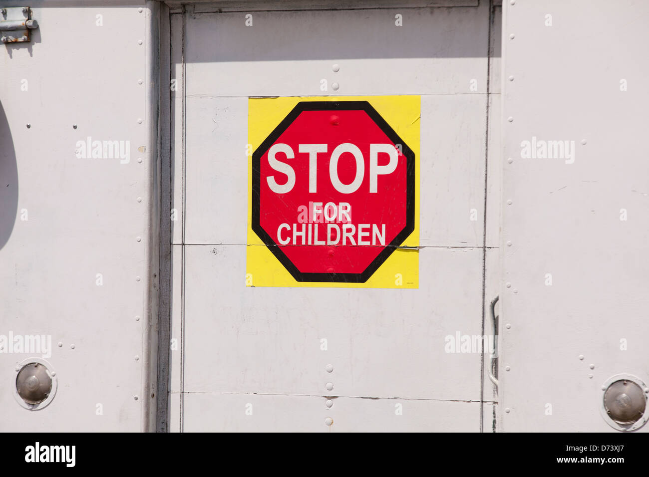 Stop für Kinder Zeichen Stockfoto