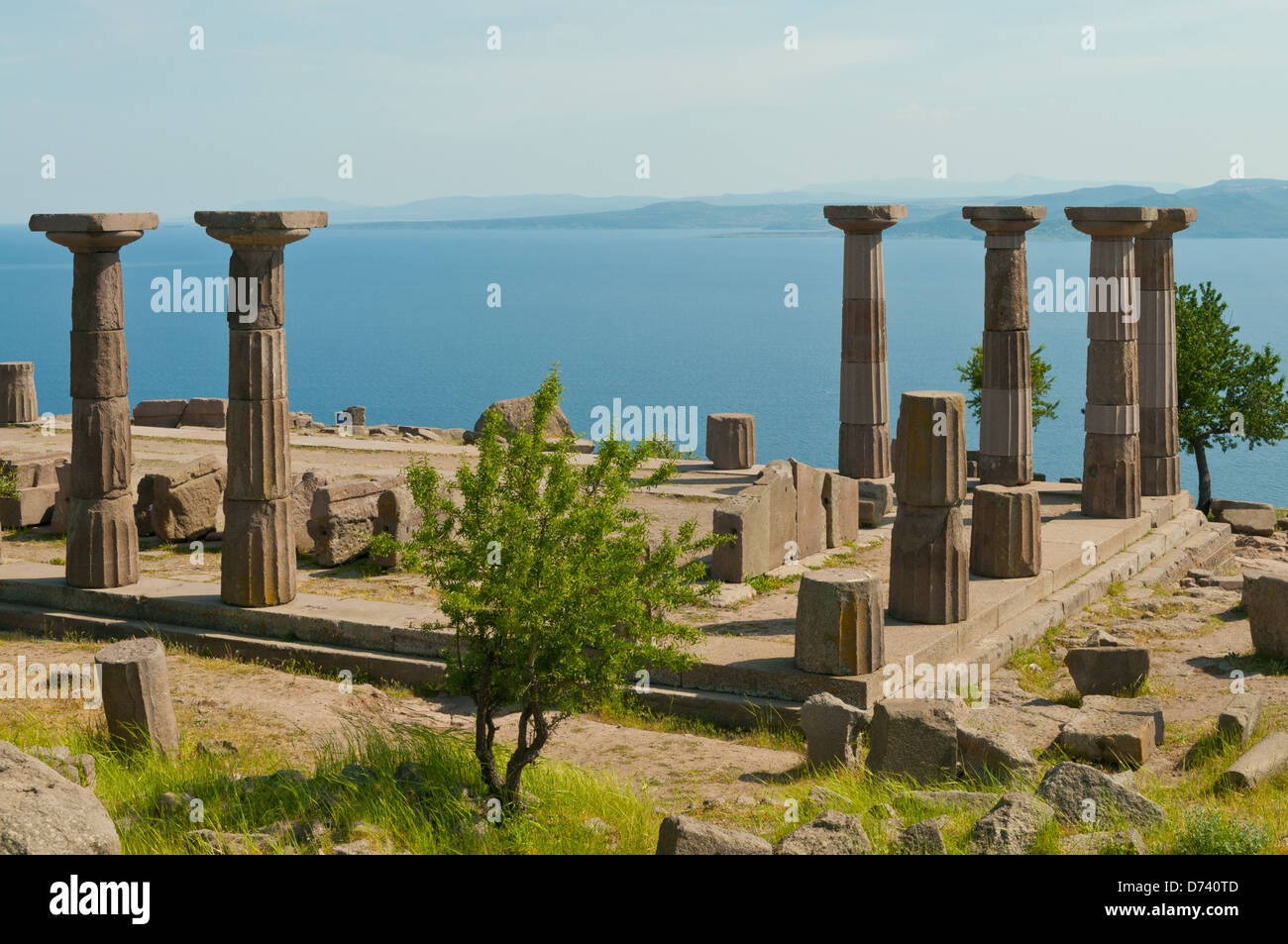 Tempel der Athene, Assos, Anatolien, Türkei Stockfoto