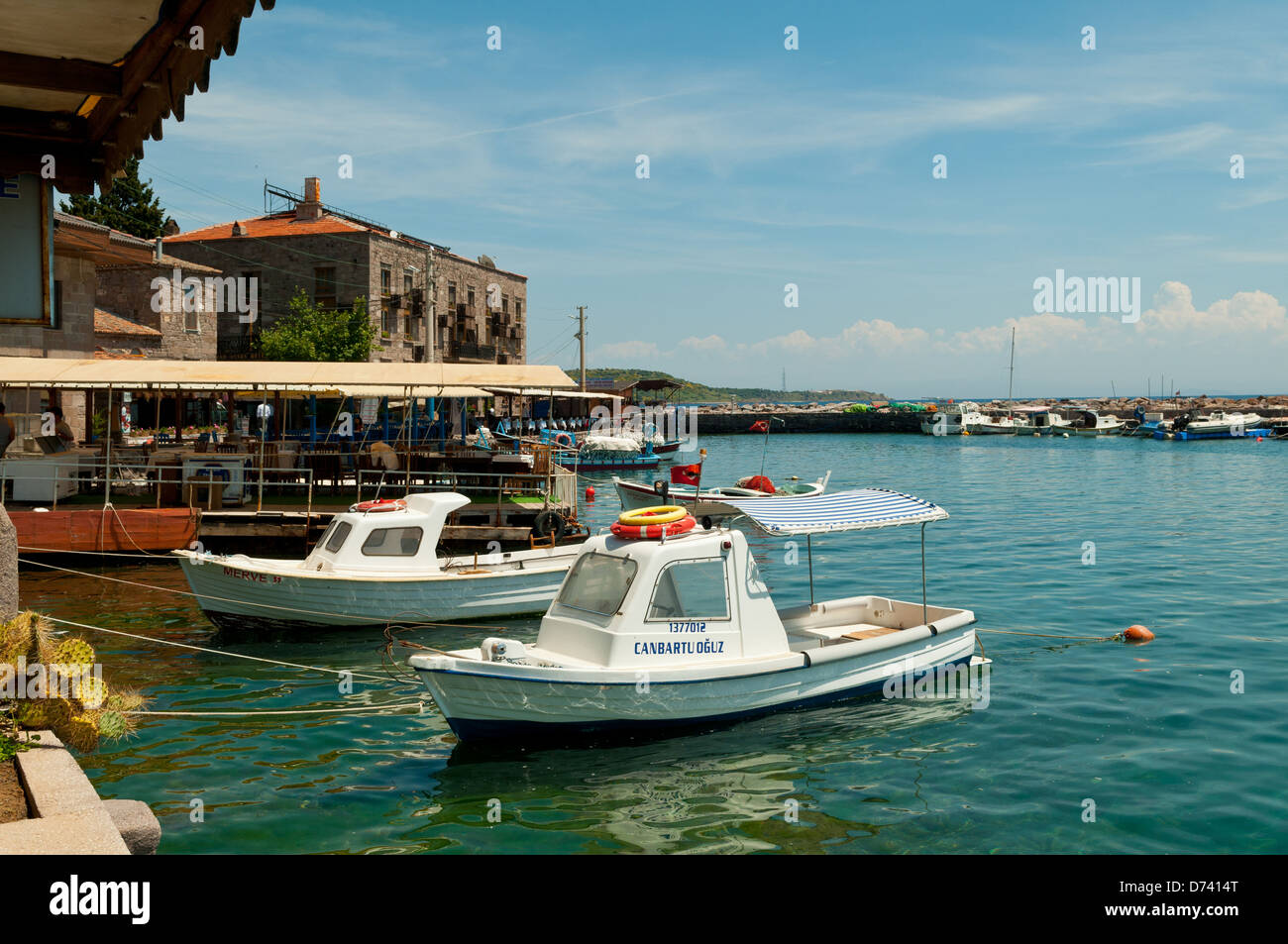 Hafen von Assos, Anatolien, Türkei Stockfoto