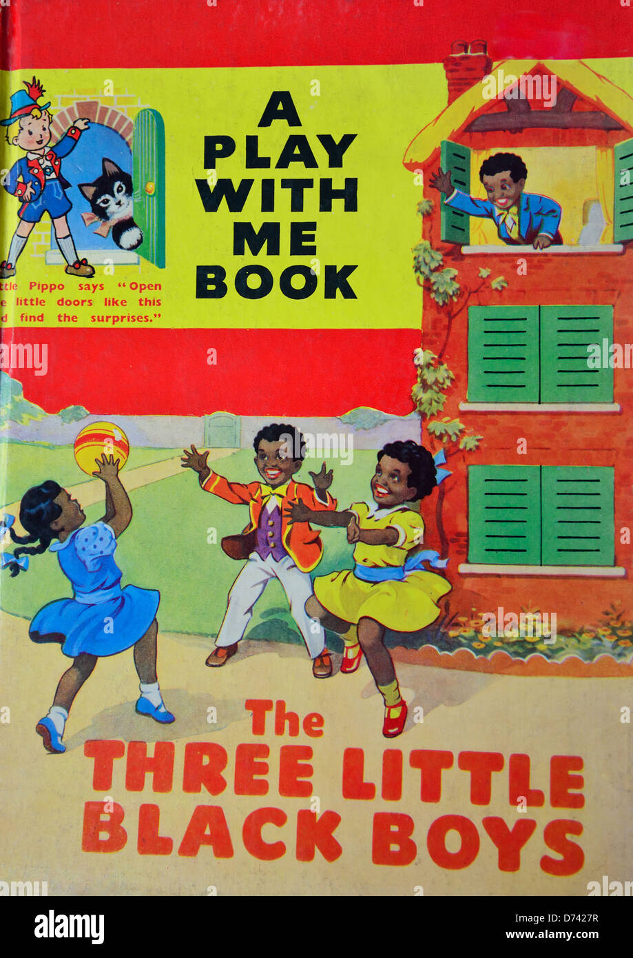 Vintage Kinderbuch "Die drei kleinen Black Boys", Surrey, England, United Kingdom Stockfoto