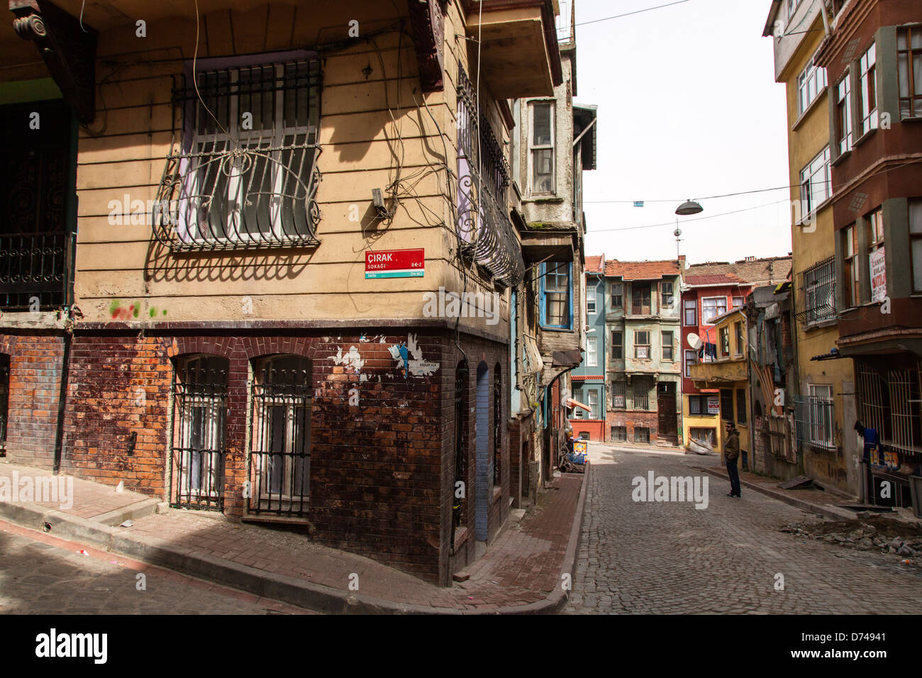 Fener Nachbarschaft in Istanbul, Türkei. Stockfoto