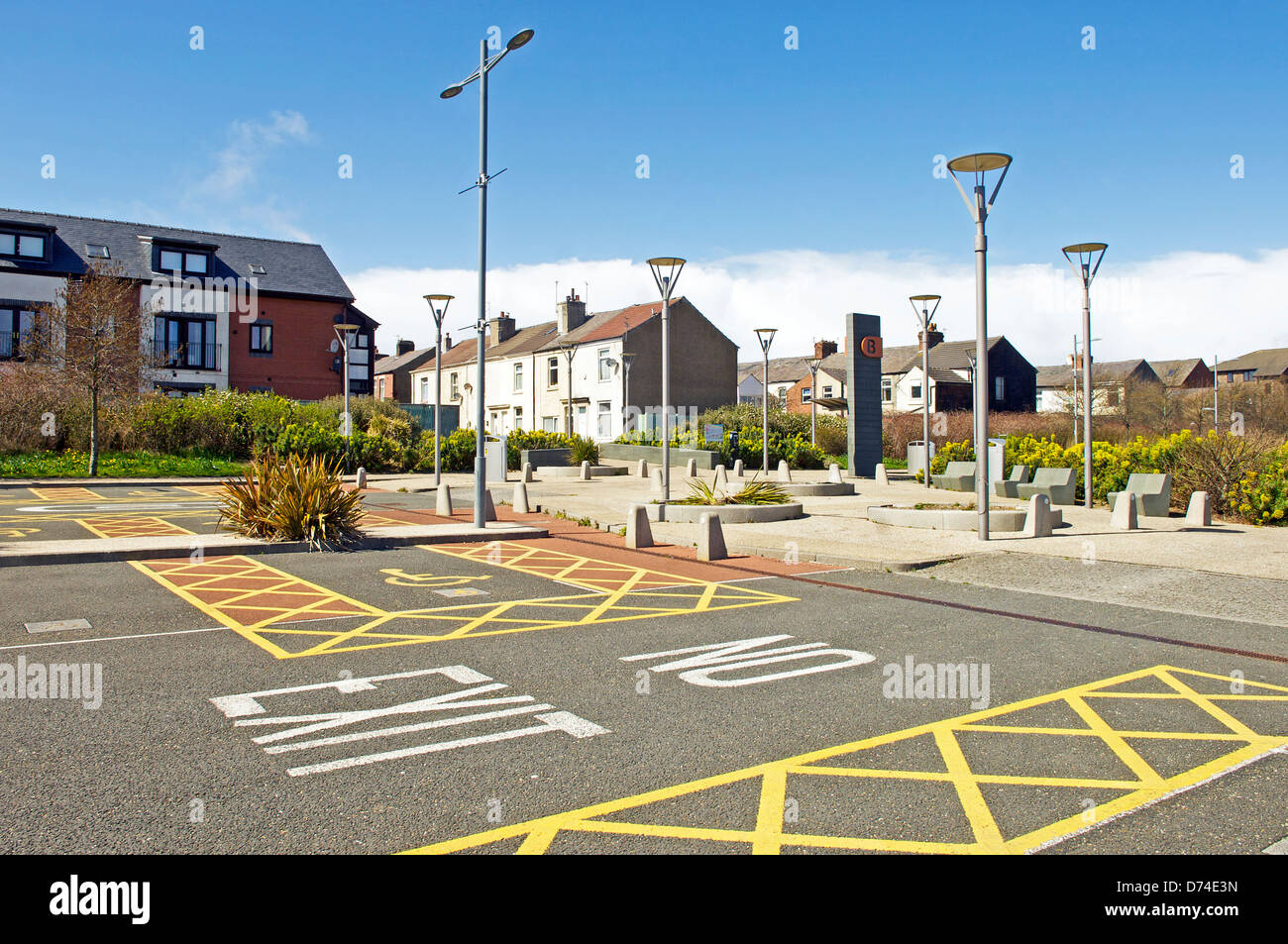 Eines der größten Parkhäuser Europas sitzt leer in der Nebensaison in Blackpool Stockfoto