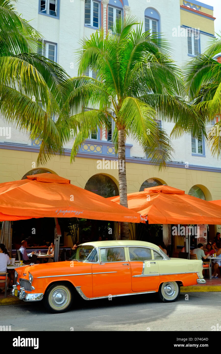 Art-Déco-Hotels, Ocean Drive, Miami Beach, Miami, Florida Stockfoto