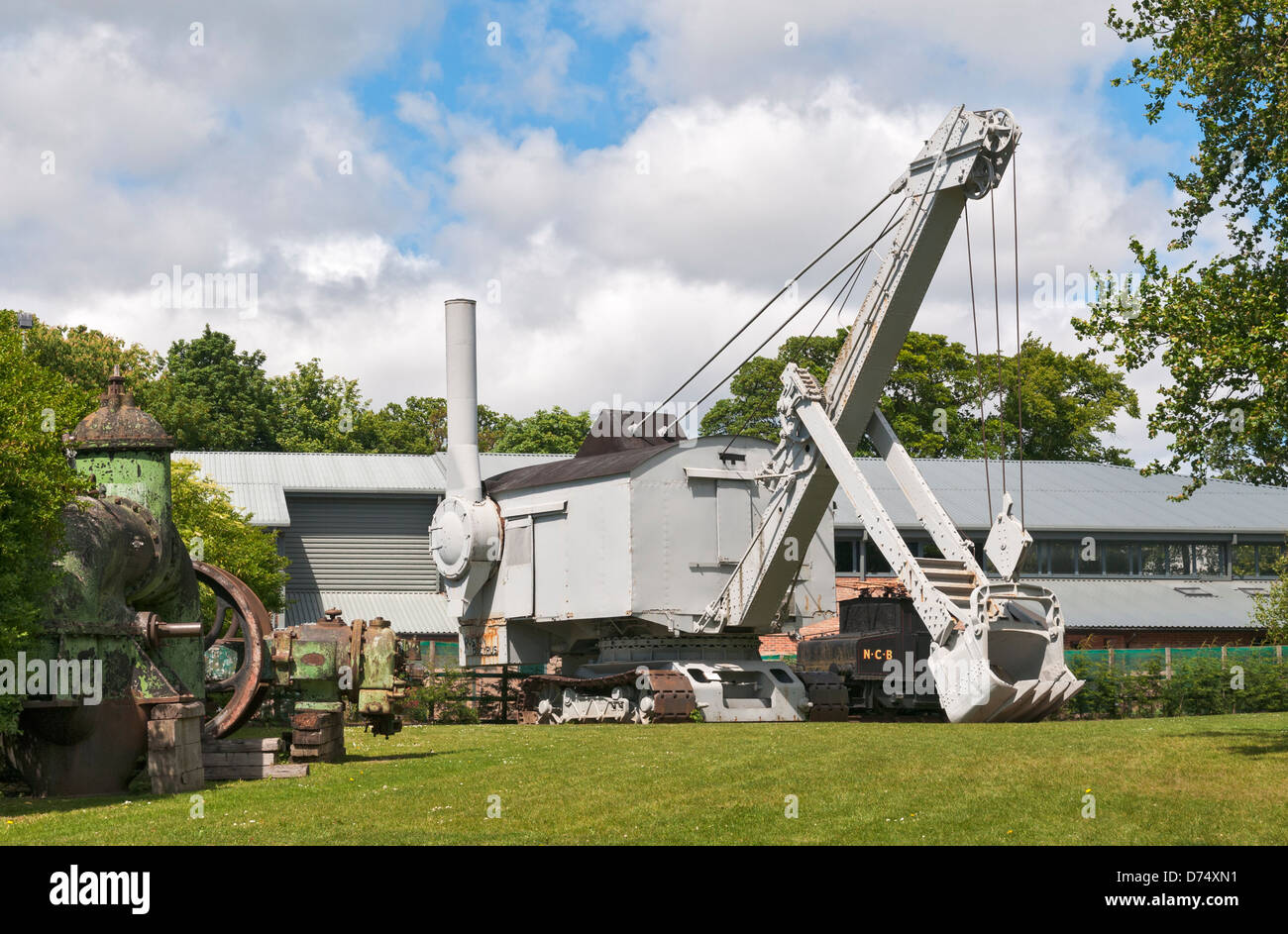 Großbritannien, Beamish, nördlich von England Open-Air Living History Museum, 1931, Ruston Bucyrus Dampf angetriebene Bagger Stockfoto