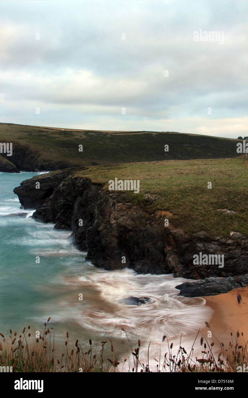 Porthcothan Bay surf Stockfoto