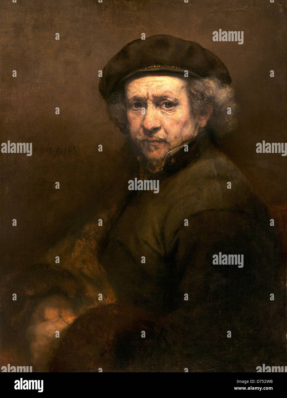 Rembrandt van Rijn (Niederländisch, 1606-1669), Selbstporträt, Öl 1659, auf Leinwand Stockfoto