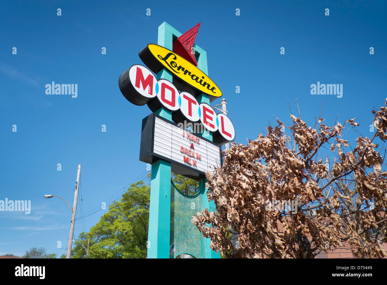 Das Lorraine Motel, Memphis, Vereinigte Staaten, wo Dr. Martin Luther King ermordet wurde. Stockfoto