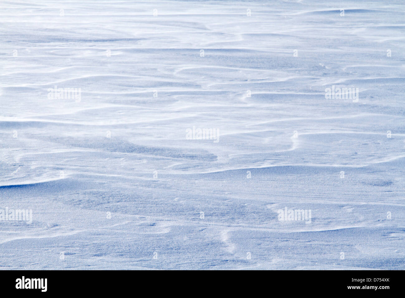 Detail der Formen im Schnee. Stockfoto