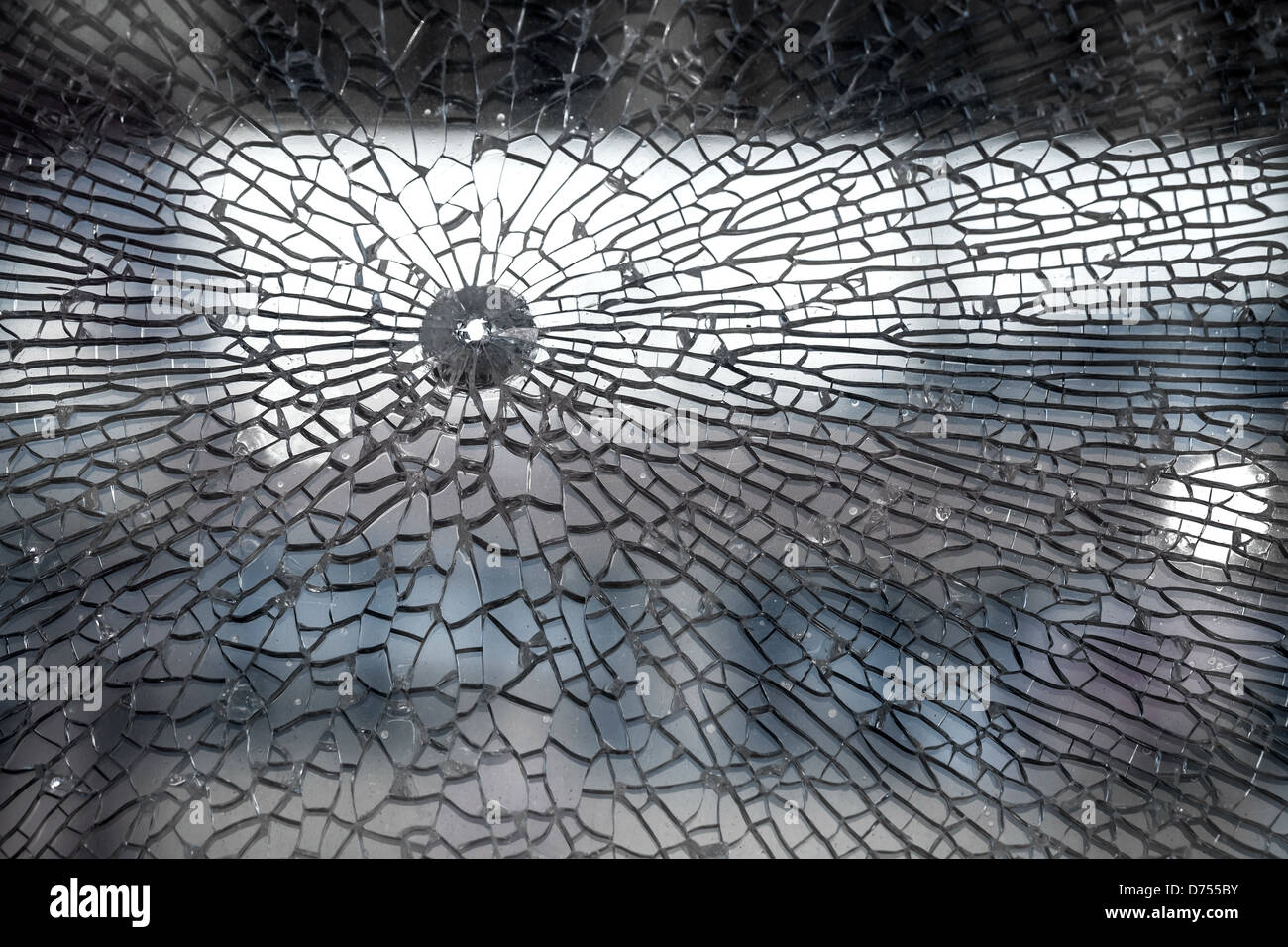 Zerbrochenes Glas Closeup Hintergrundtextur Stockfoto