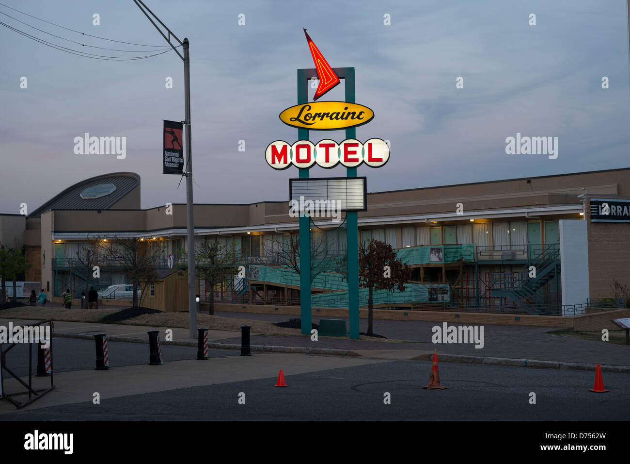 Das Lorraine Motel, Memphis, Vereinigte Staaten, wo Dr. Martin Luther King ermordet wurde. Stockfoto