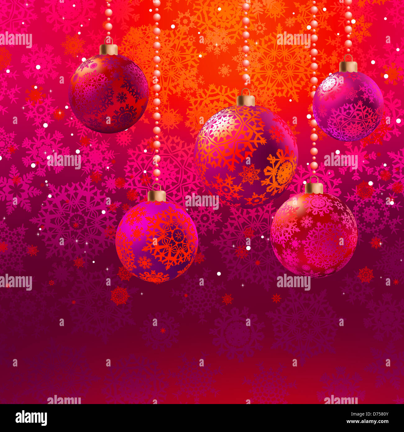 Weihnachten Hintergrund mit Christbaumkugeln Datei enthalten Stockfoto