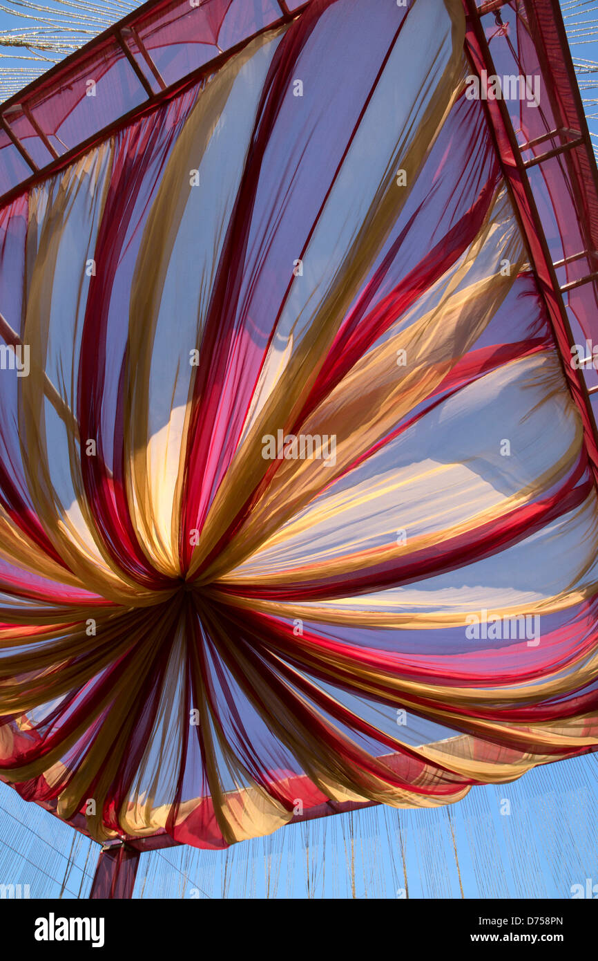Dekoration der traditionelle indische Hochzeit mandap Stockfoto