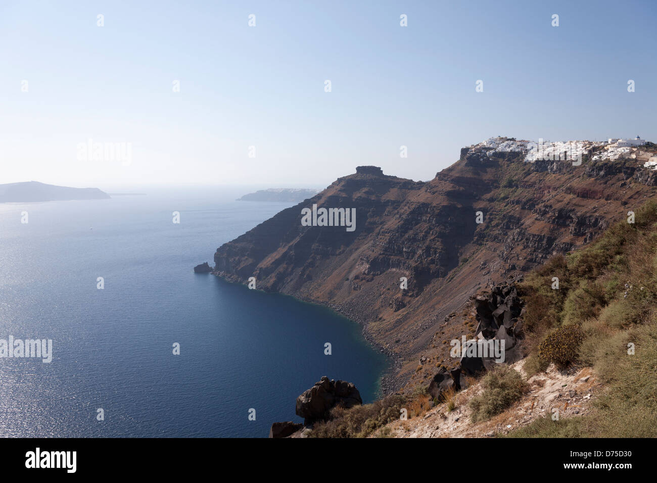 Imerovigli von Firostefani, Santorin, Griechenland Stockfoto