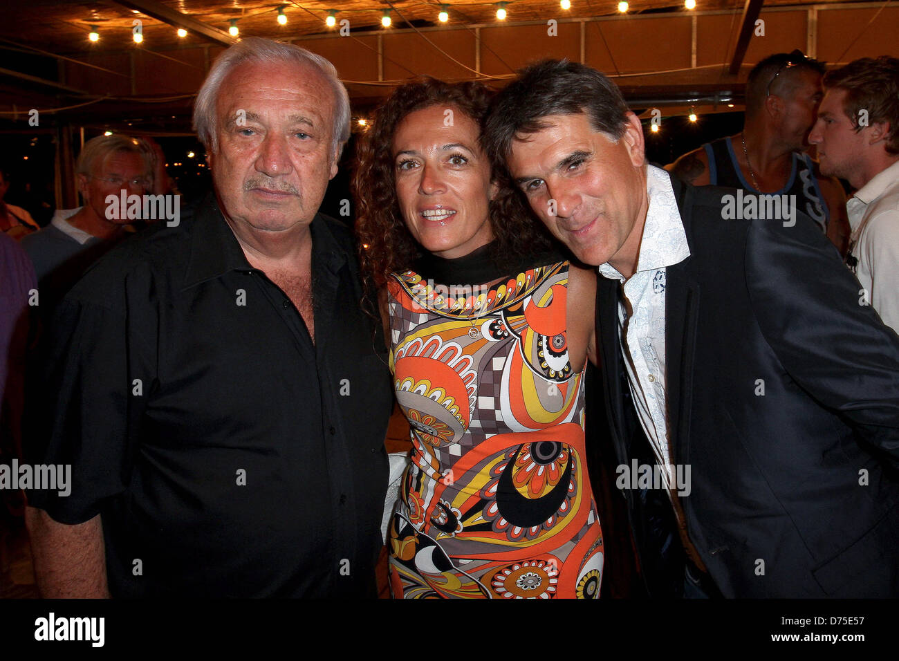 Marcel Campion, Beatrice und Tex Marcel Campion party im Azur Park Golfe Saint-Tropez, Frankreich-10.08.11 Stockfoto