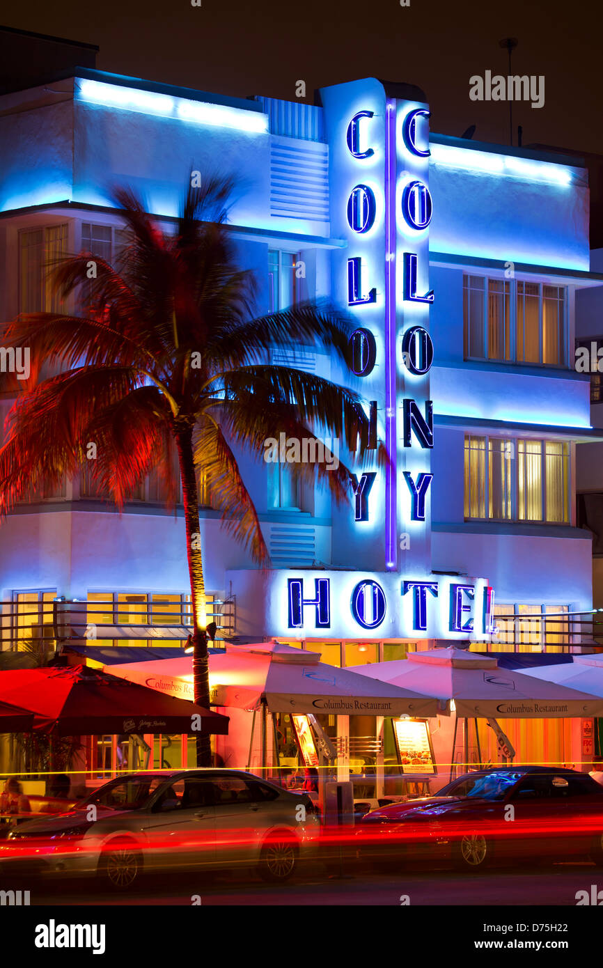 Colony Hotel South Beach, Miami Beach, Florida USA Stockfoto