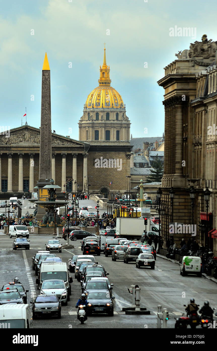 Die Nationalversammlung, Hotel des Invalides, The Obelisk Zentrum von Paris Stockfoto