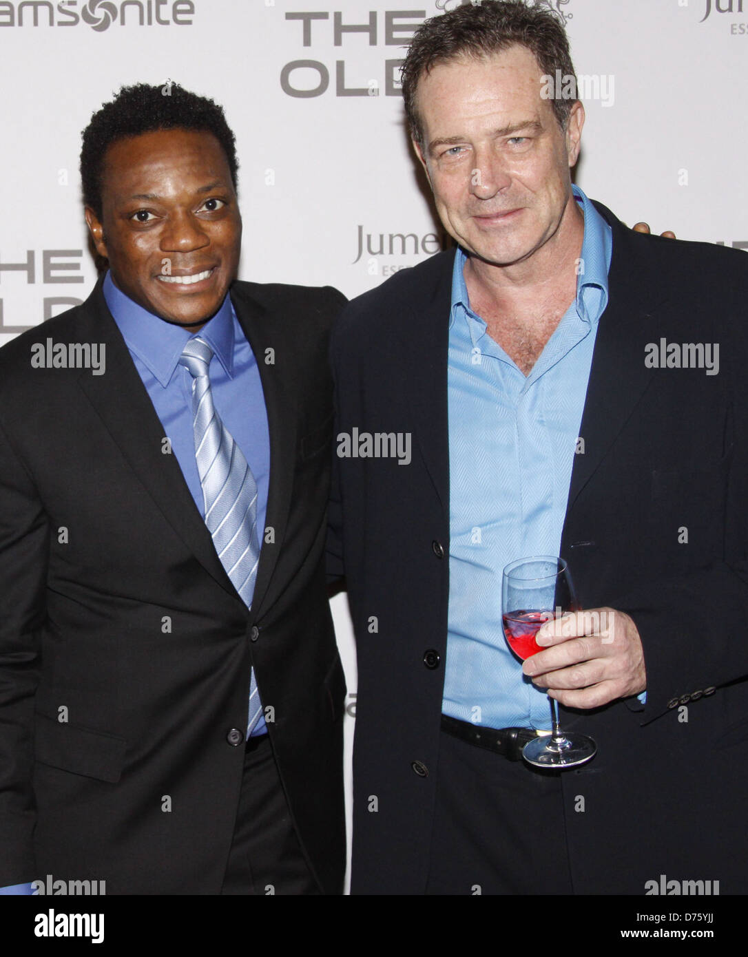 Chuk Iwuji und Jack Ellis The Old Vic Theatre Unternehmen nutzen statt in Gotham Hall - Ankünfte. New York City, USA - 23.01.12 Stockfoto