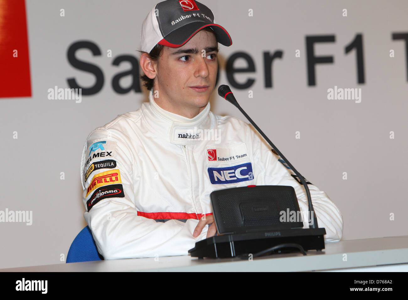 Esteban Gutierrez F1 Racing Team Sauber Unviel ihr neues Auto, der Sauber C31, für die kommende Saison der F1-Meisterschaft. Stockfoto