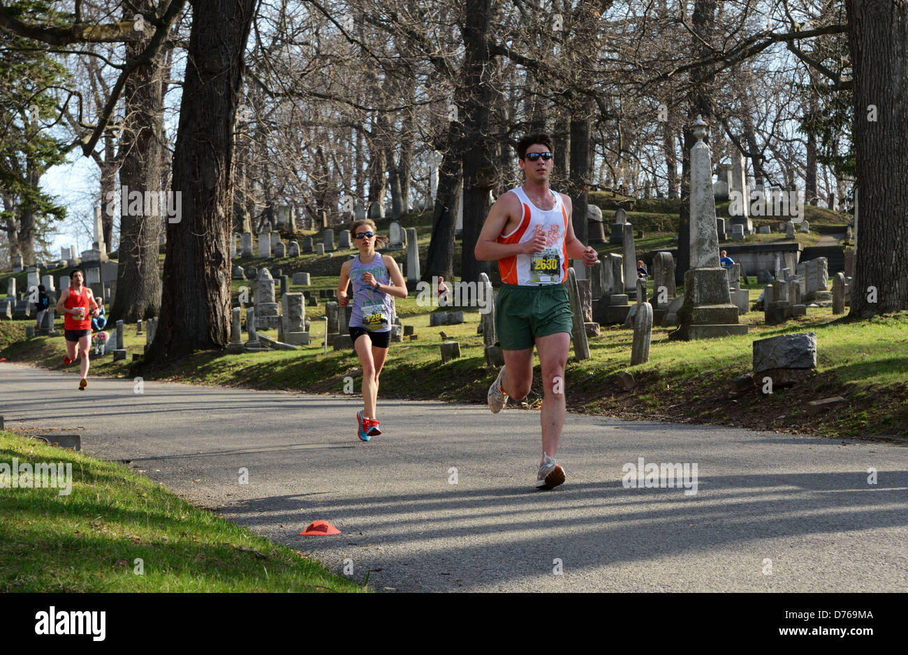 Halb Marathon Läufer Rennen in Rochester, NY Stockfoto