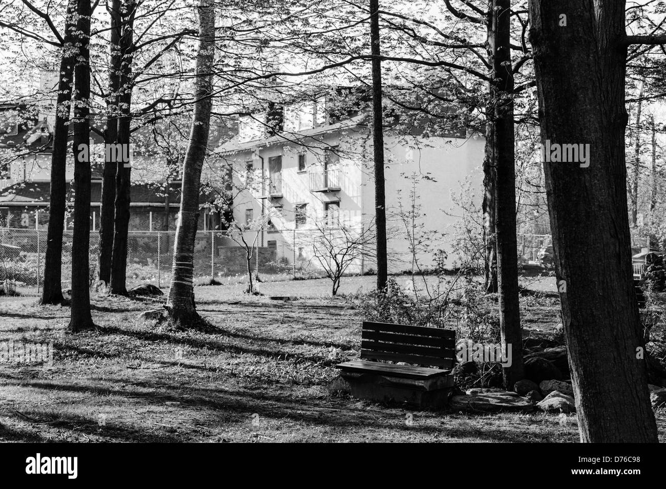 Altes Gasthaus am Guildwood Park, jetzt geschlossen für Sicherheitsfragen mit Asbest Stockfoto