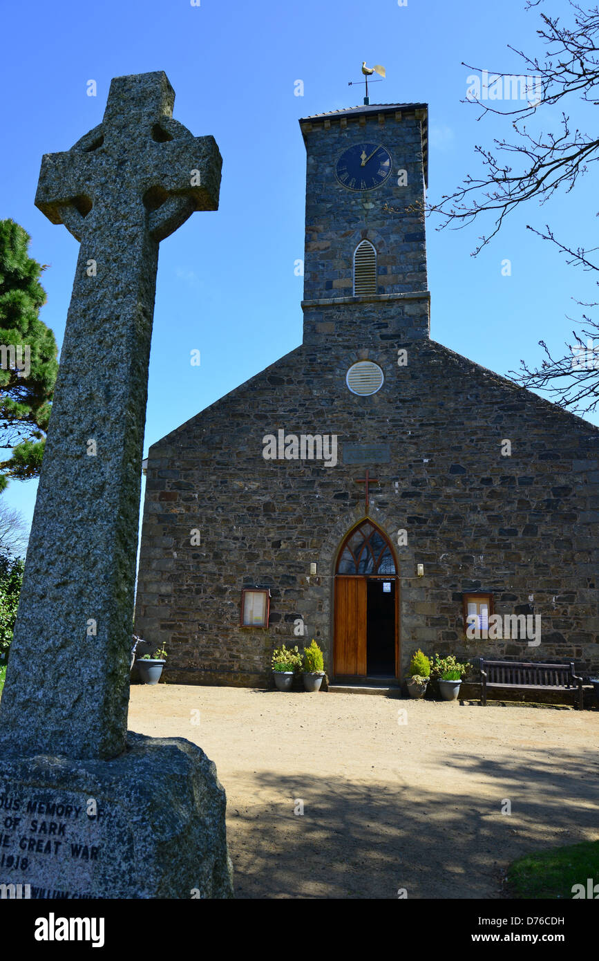 St.-Petri anglikanische Kirche, größere Sark Sark, Vogtei Guernsey, Channel Islands Stockfoto