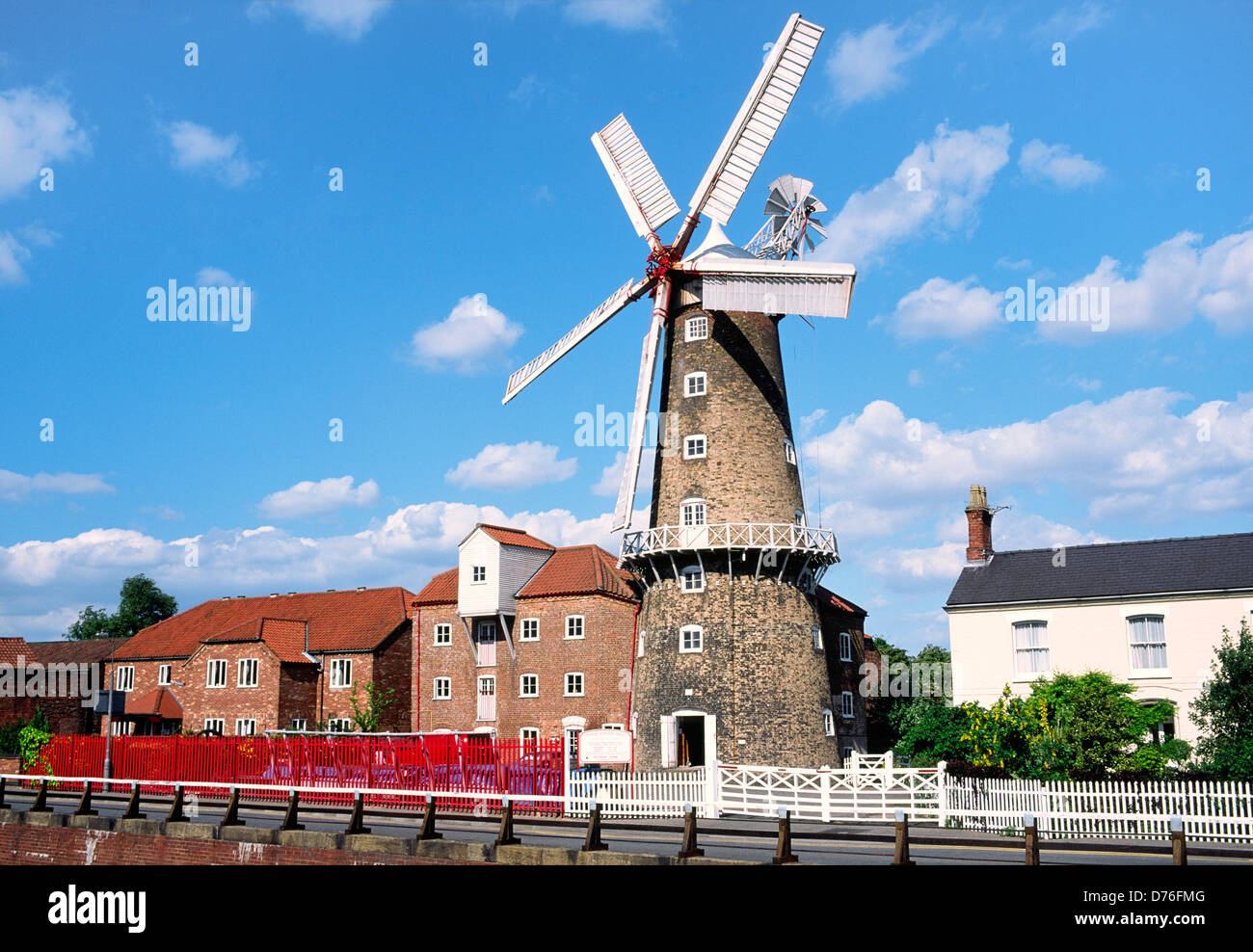 Maud Foster Windmühle gebaut im Jahre 1819 in der Stadt von Boston, Lincolnshire, England UK Stockfoto