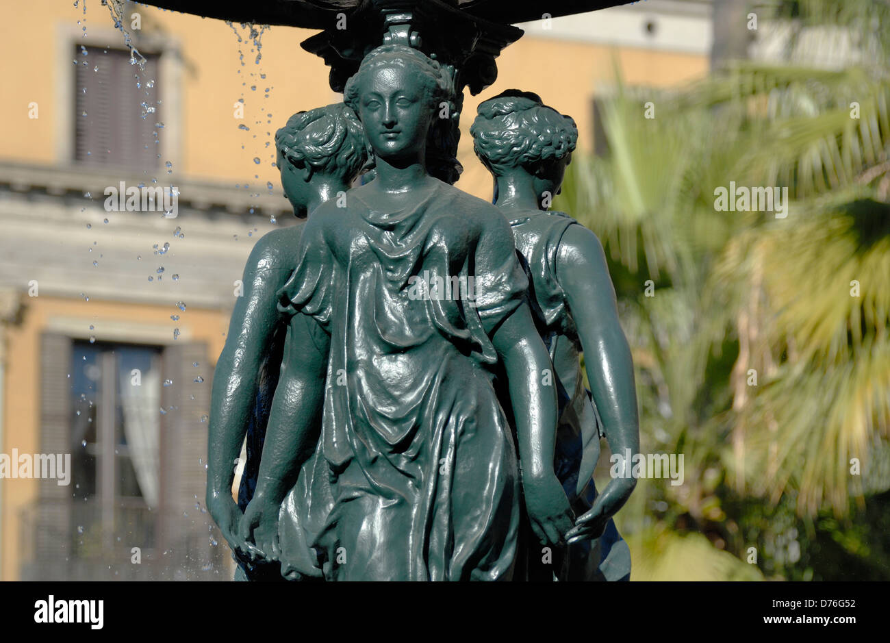 Barcelona, Katalonien, Spanien. Placa Real - Brunnen Stockfoto