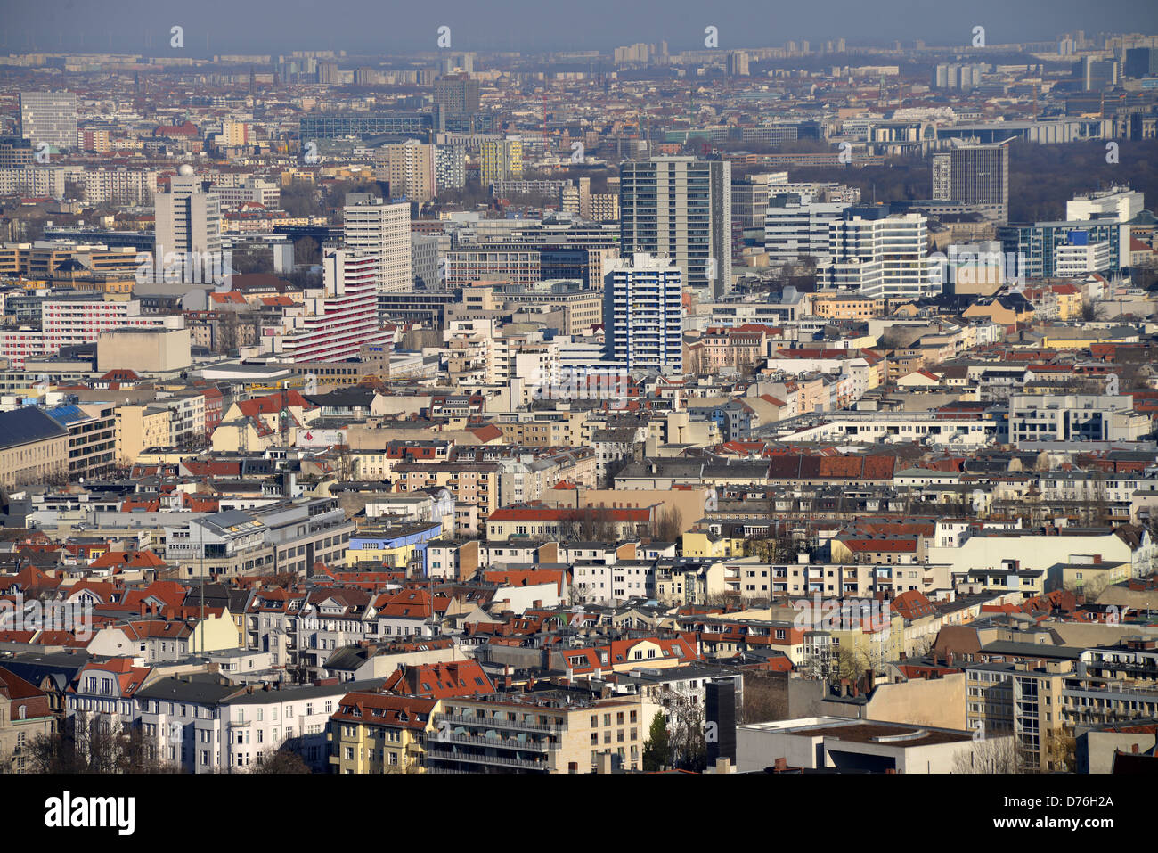 Luftbild Panorama City West-Berlin Stockfoto