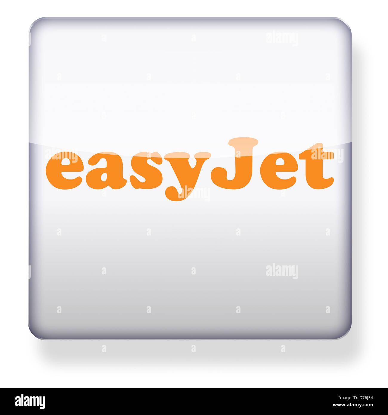 EasyJet-Logo als ein app-Symbol. Clipping-Pfad enthalten. Stockfoto