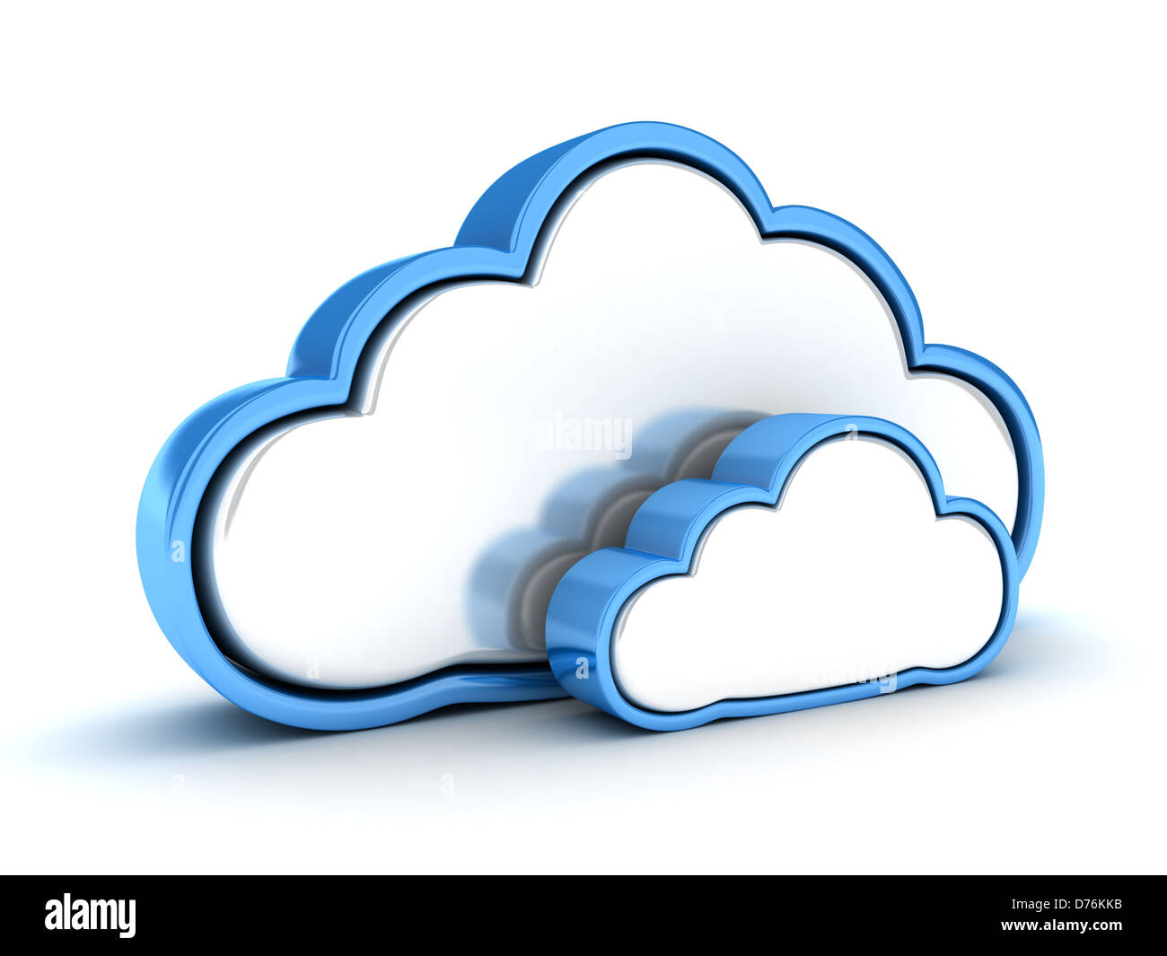 Abstrakte Cloud-Speicher (durchgeführt in 3d) Stockfoto